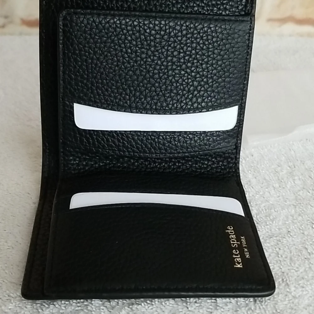 New kate spade Polly Tri-Fold Leather Wallet